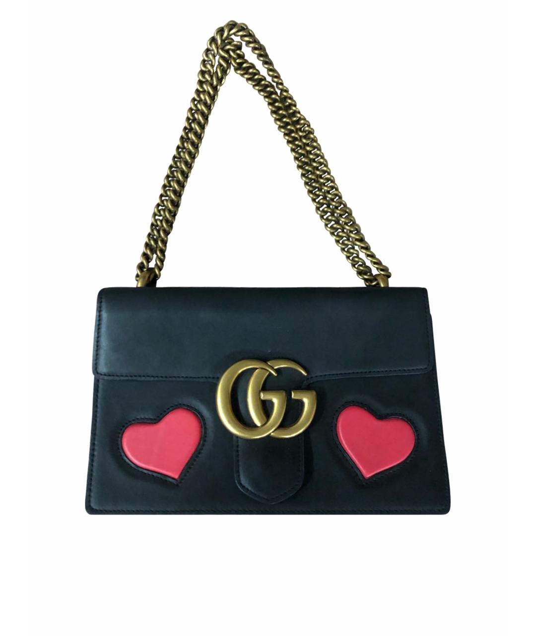 GUCCI Черная кожаная сумка тоут, фото 1