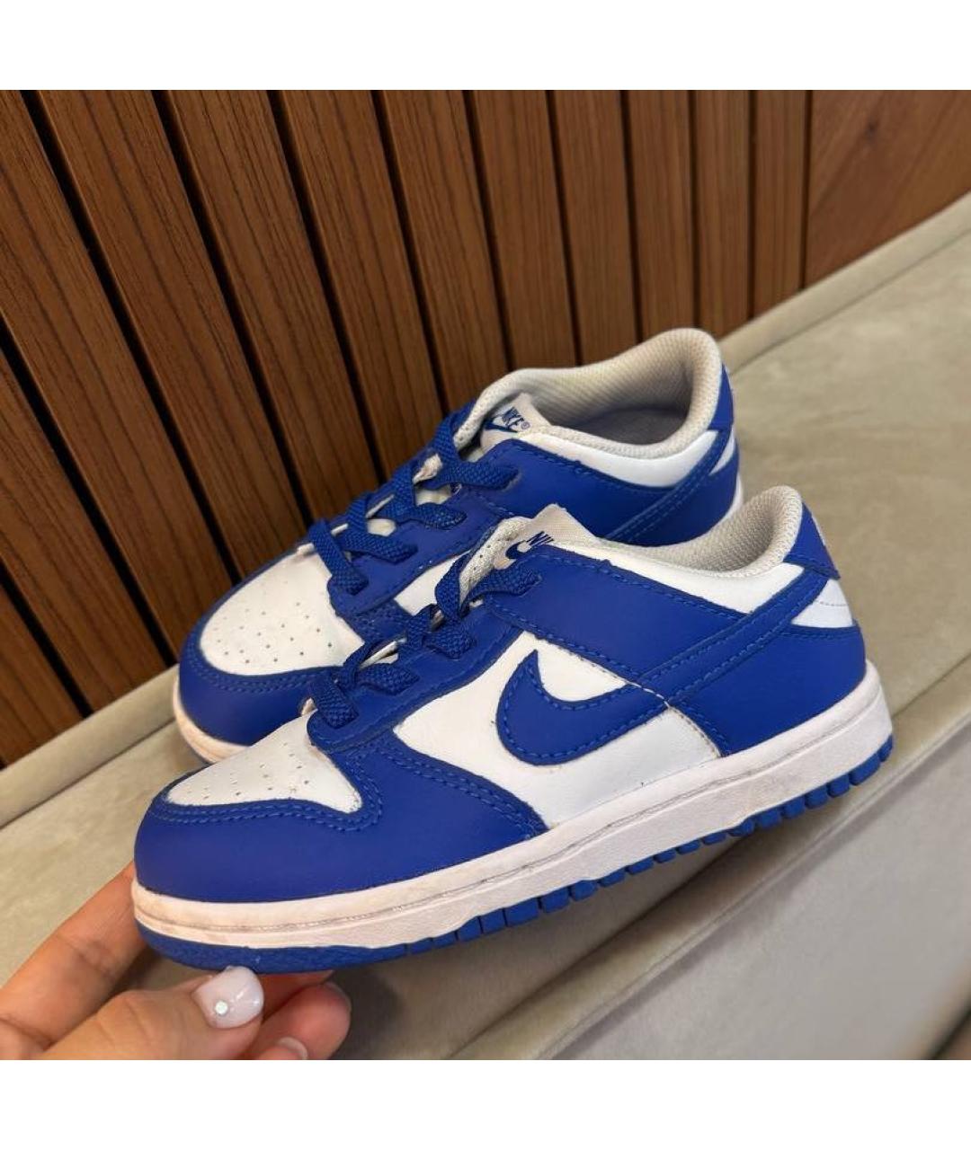 NIKE Синие кожаные кеды, фото 2