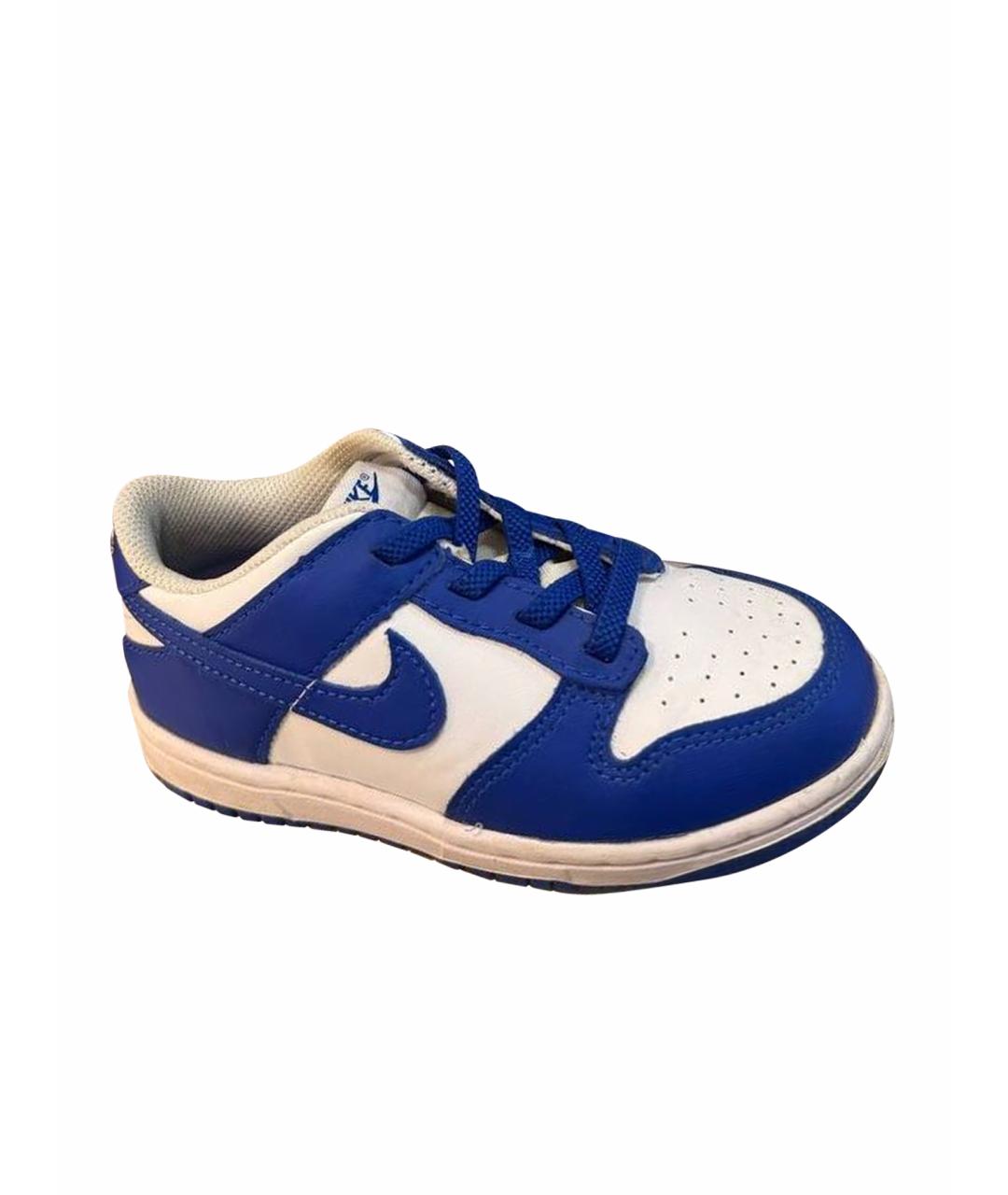 NIKE Синие кожаные кеды, фото 1