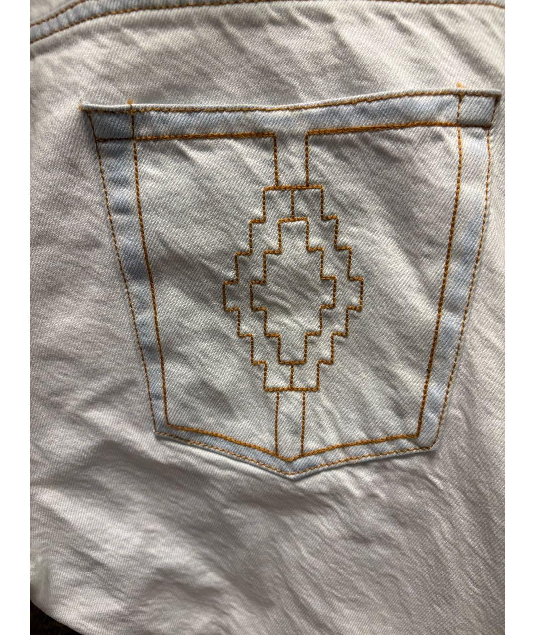 MARCELO BURLON Белые хлопковые джинсы скинни, фото 3