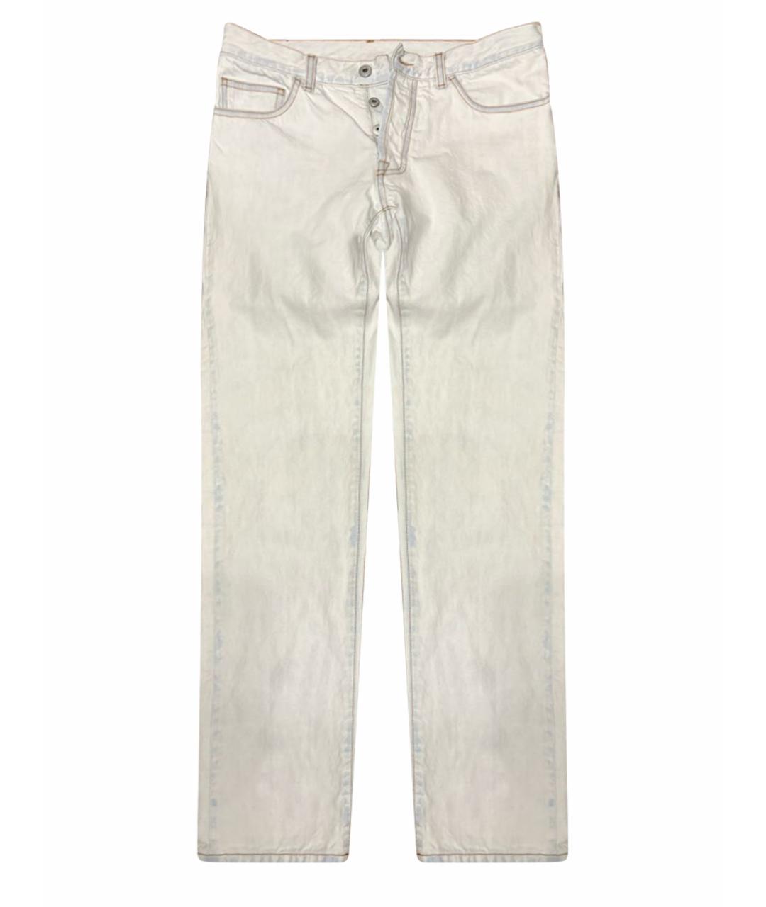 MARCELO BURLON Белые хлопковые джинсы скинни, фото 1
