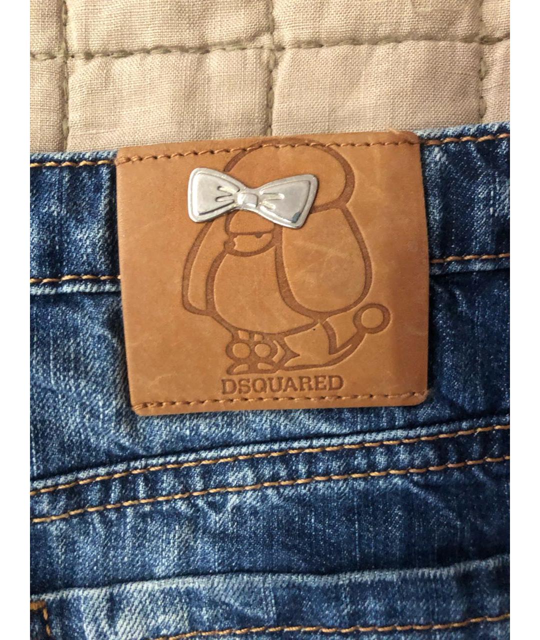 DSQUARED2 Синяя деним юбка мини, фото 4