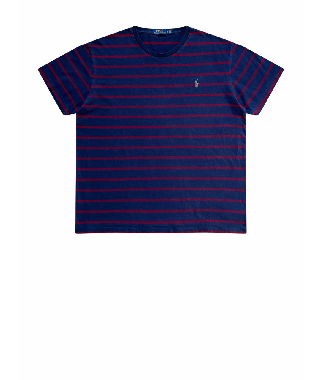RALPH LAUREN Темно-синяя хлопковая футболка, фото 1