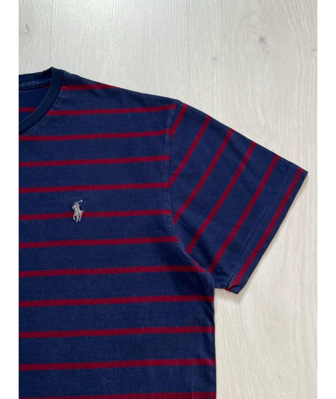 RALPH LAUREN Темно-синяя хлопковая футболка, фото 7