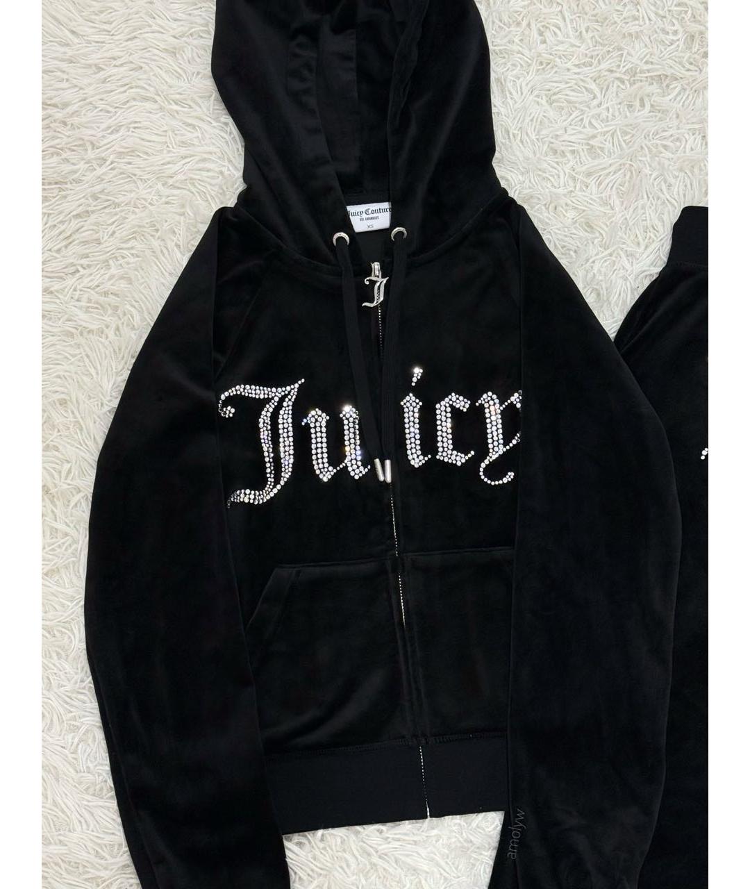JUICY COUTURE Черный велюровый спортивные костюмы, фото 3