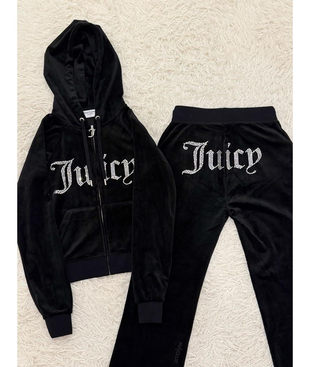 JUICY COUTURE Черный велюровый спортивные костюмы, фото 2