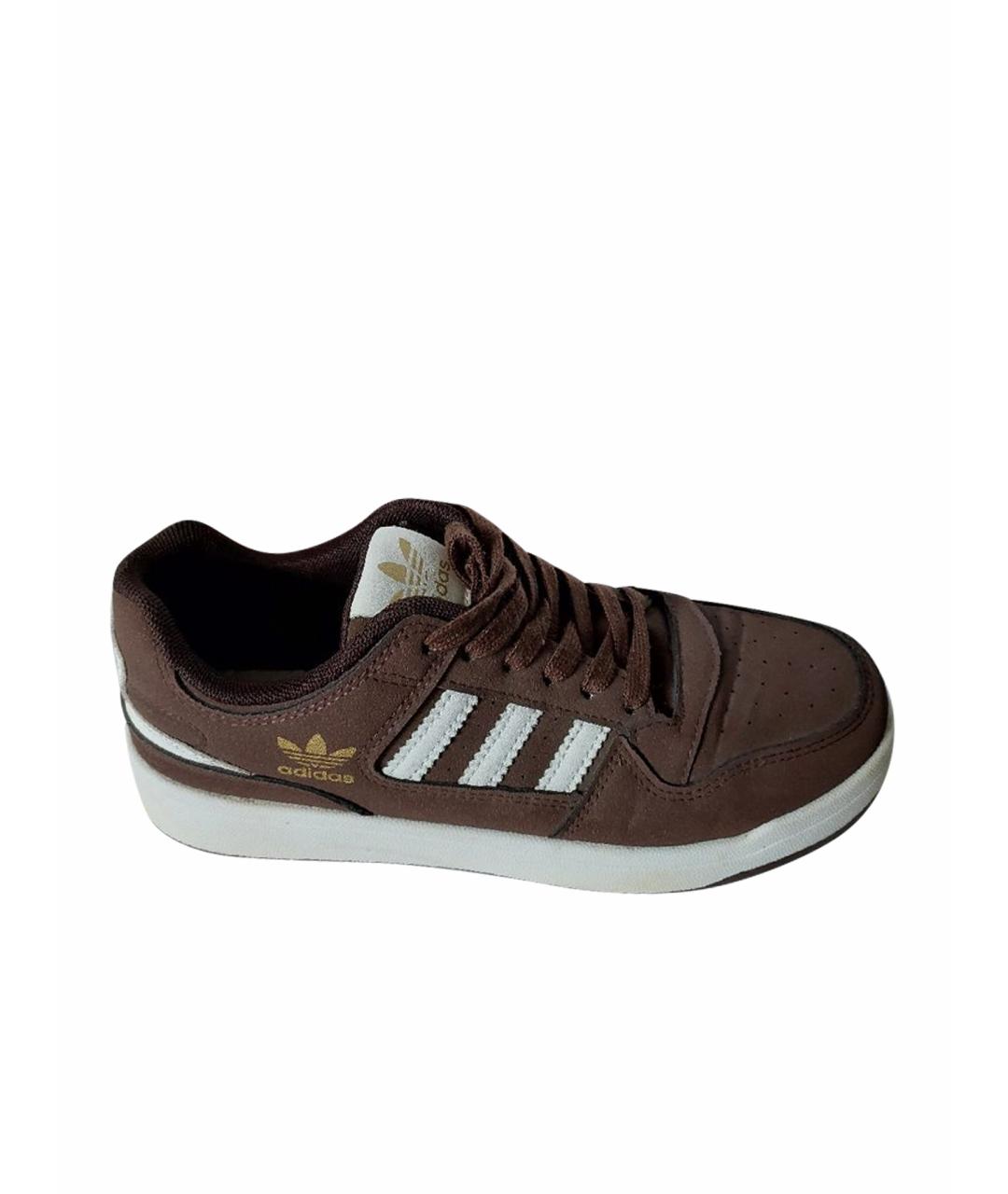 ADIDAS Коричневые замшевые кроссовки, фото 1