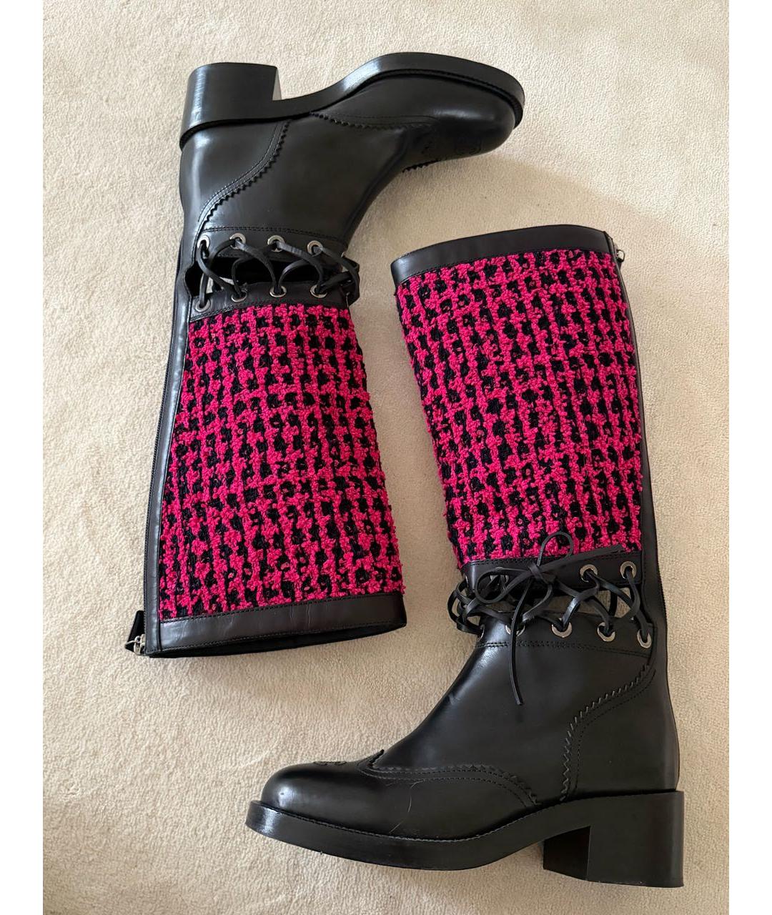 CHANEL Мульти кожаные сапоги, фото 4