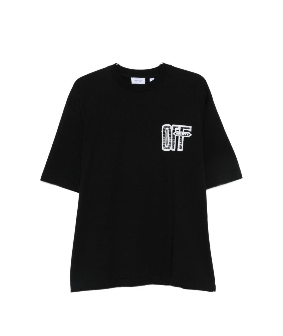 OFF-WHITE Черная хлопковая футболка, фото 1