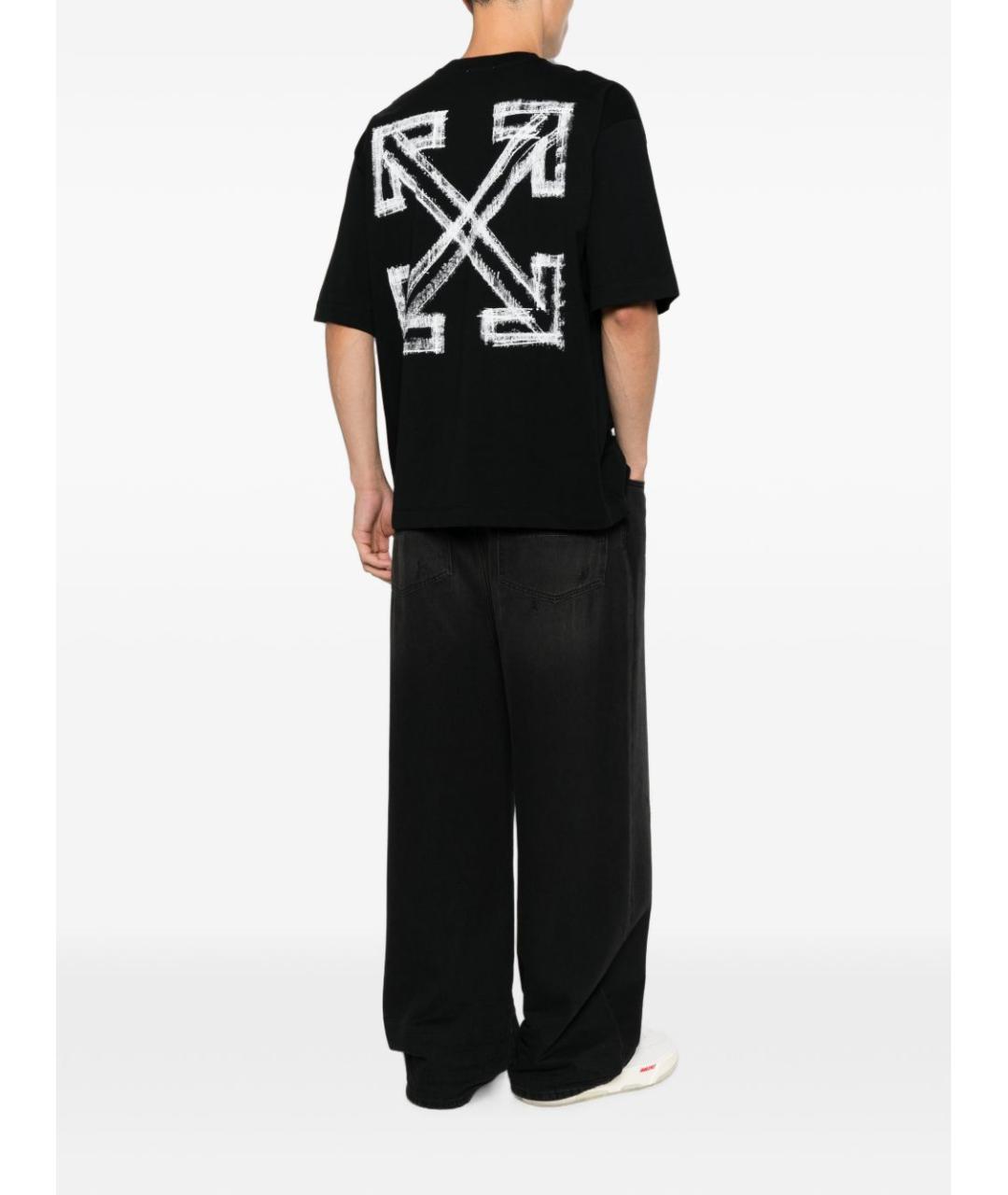 OFF-WHITE Черная хлопковая футболка, фото 5