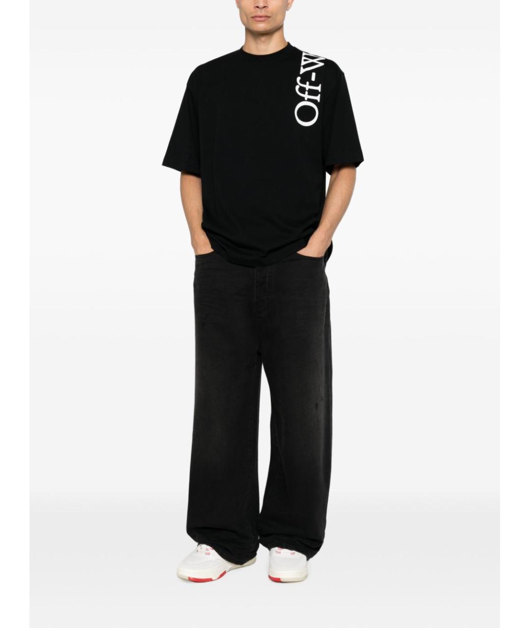 OFF-WHITE Черная футболка, фото 5