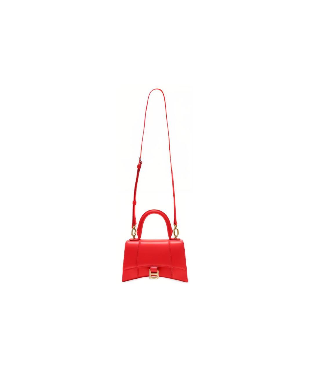 BALENCIAGA Красная кожаная сумка через плечо, фото 5