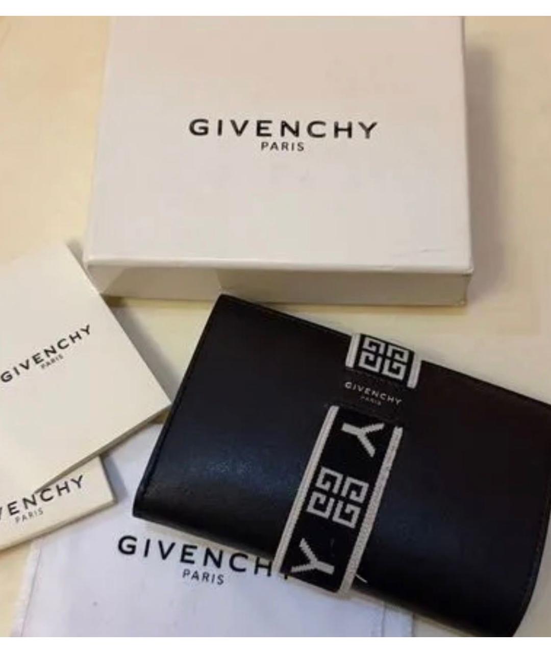 GIVENCHY Черный кожаный кошелек, фото 3