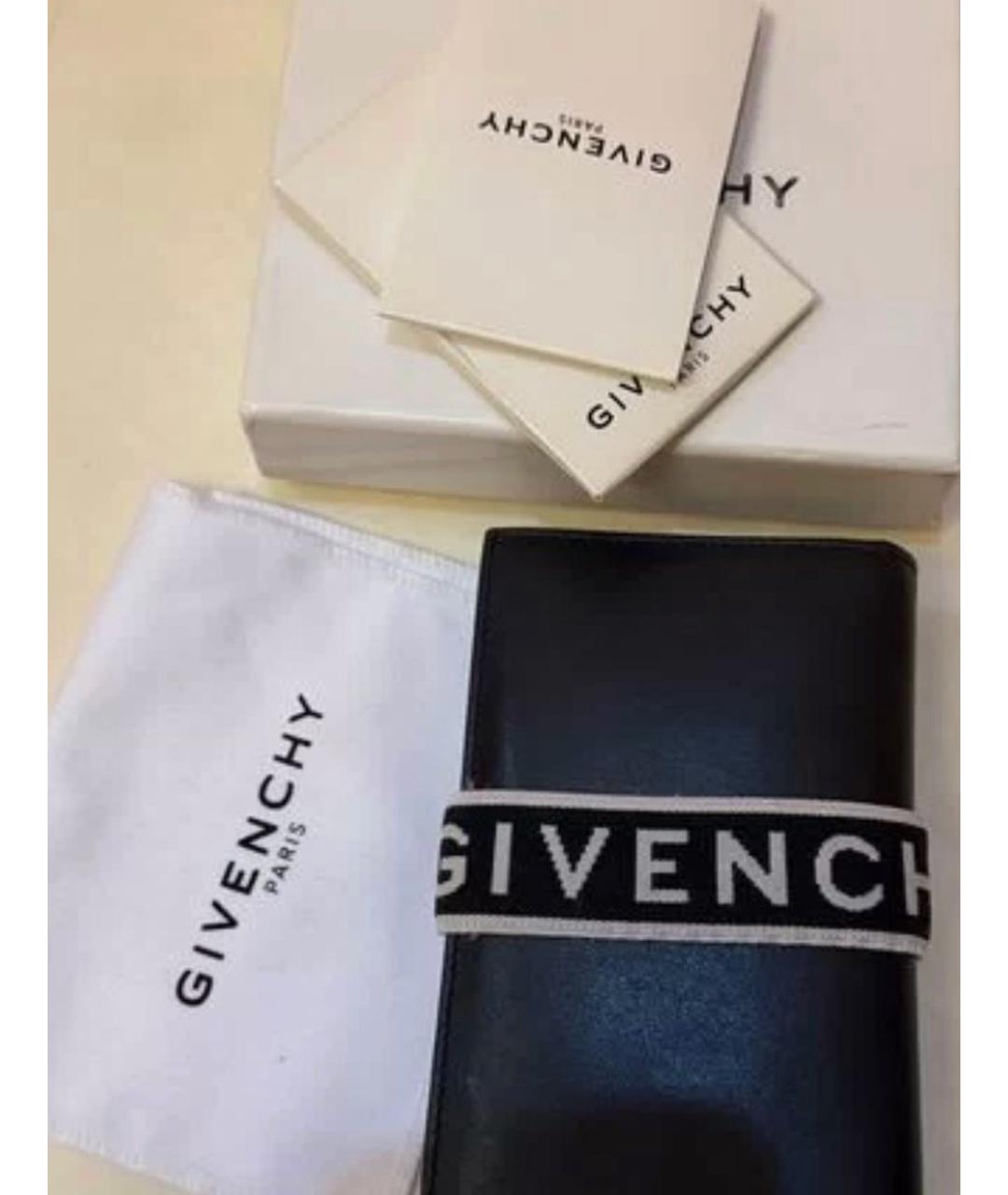 GIVENCHY Черный кожаный кошелек, фото 2