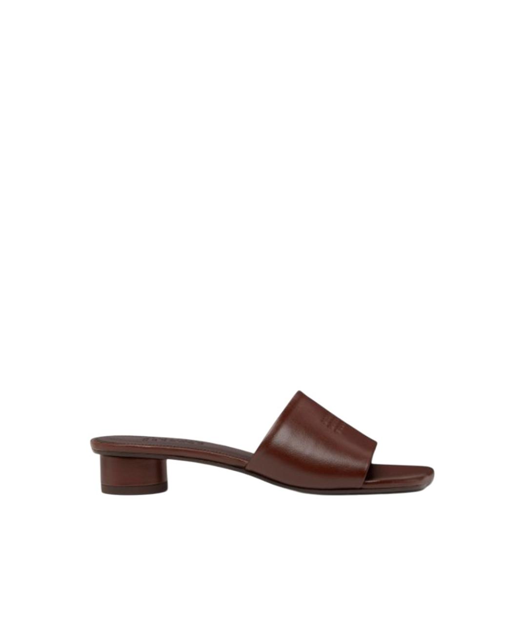MM6 MAISON MARGIELA Коричневые кожаные сандалии, фото 1