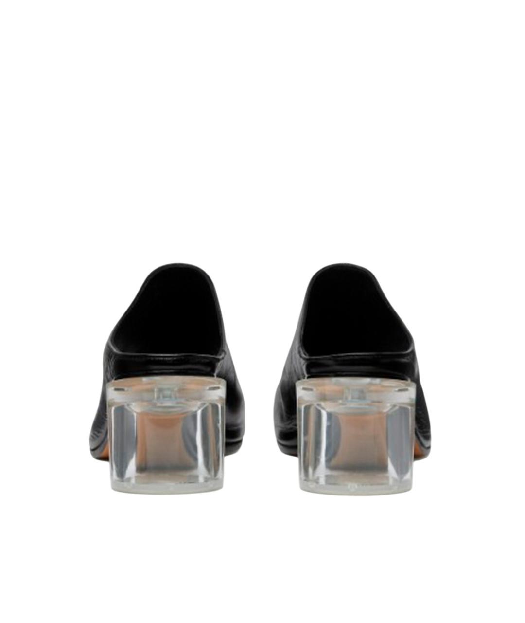 MM6 MAISON MARGIELA Черные кожаные мюли, фото 3