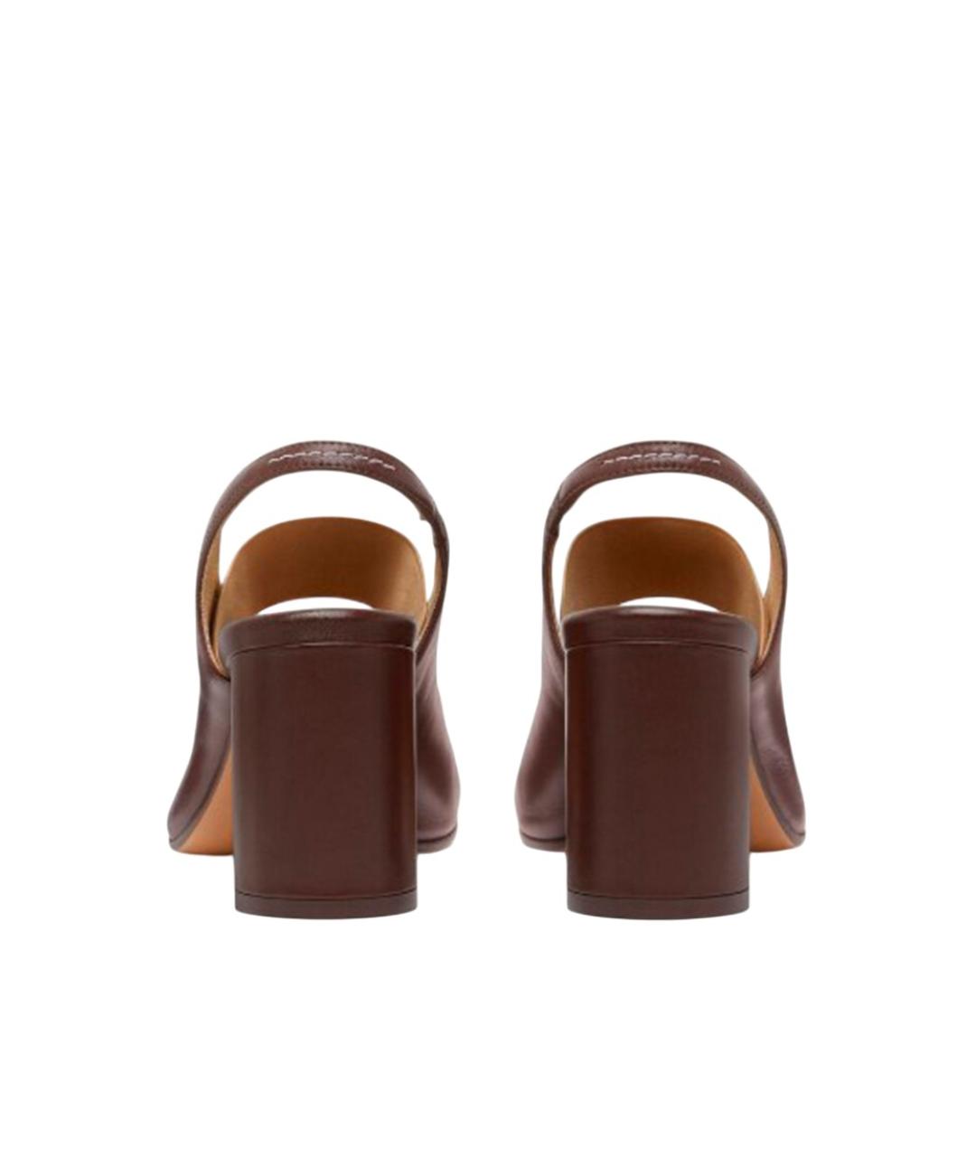 MM6 MAISON MARGIELA Коричневые кожаные туфли, фото 3