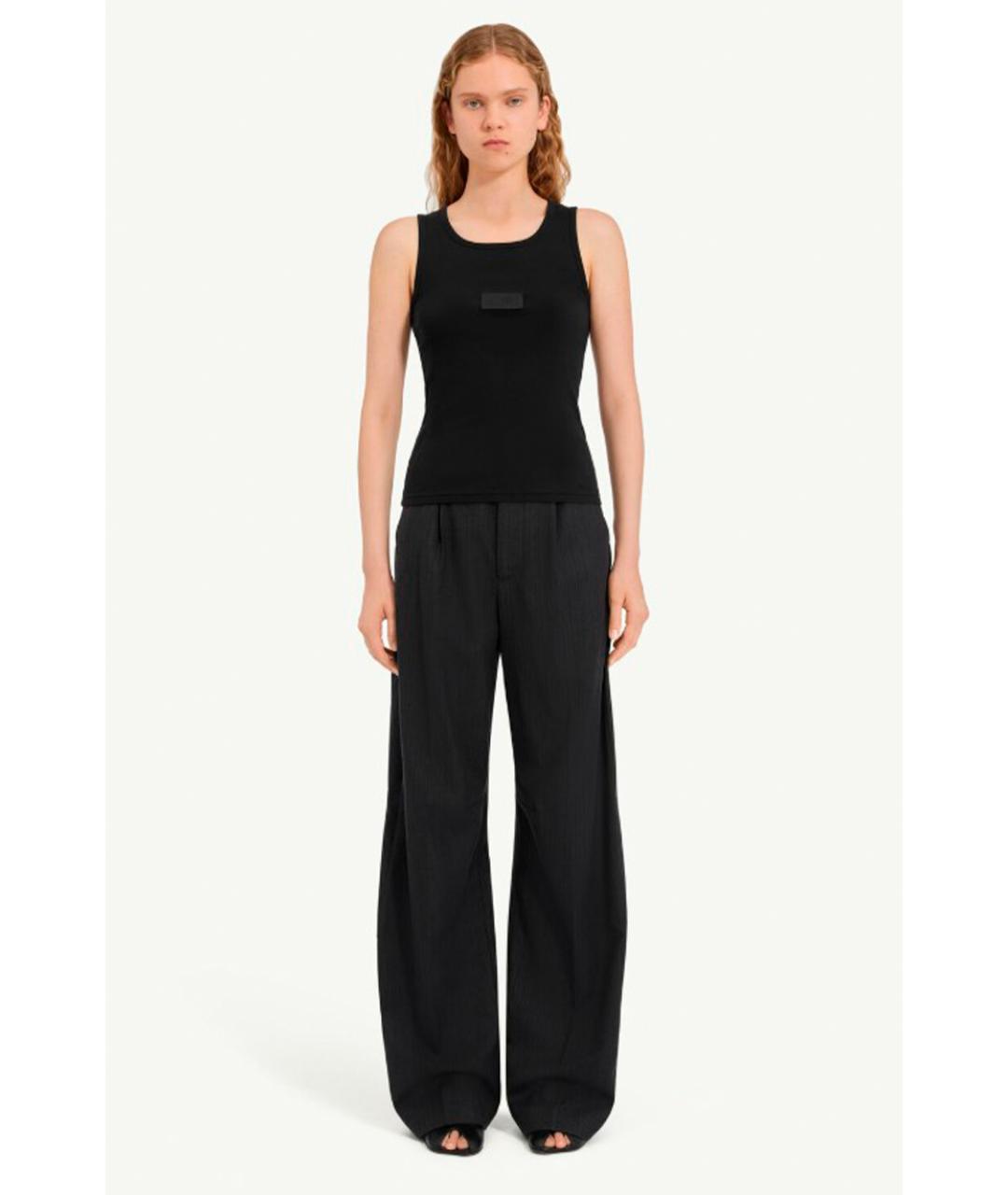MM6 MAISON MARGIELA Черная майка, фото 2