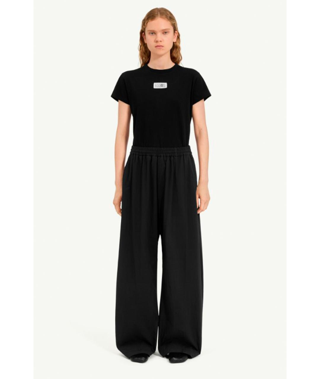 MM6 MAISON MARGIELA Черные прямые брюки, фото 3