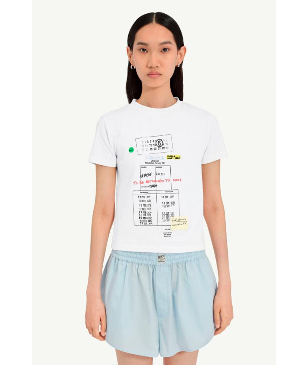MM6 MAISON MARGIELA Белая футболка, фото 4