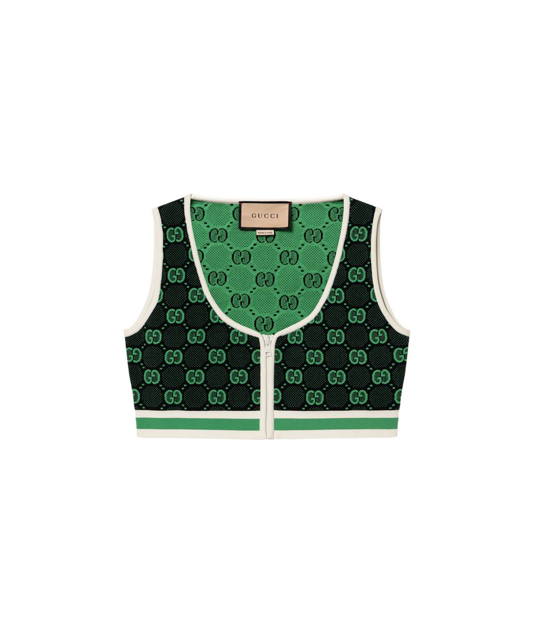 GUCCI Зеленая майка, фото 6