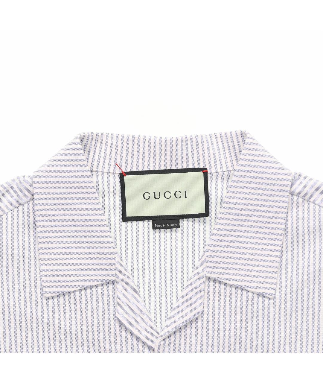 GUCCI Голубая классическая рубашка, фото 4