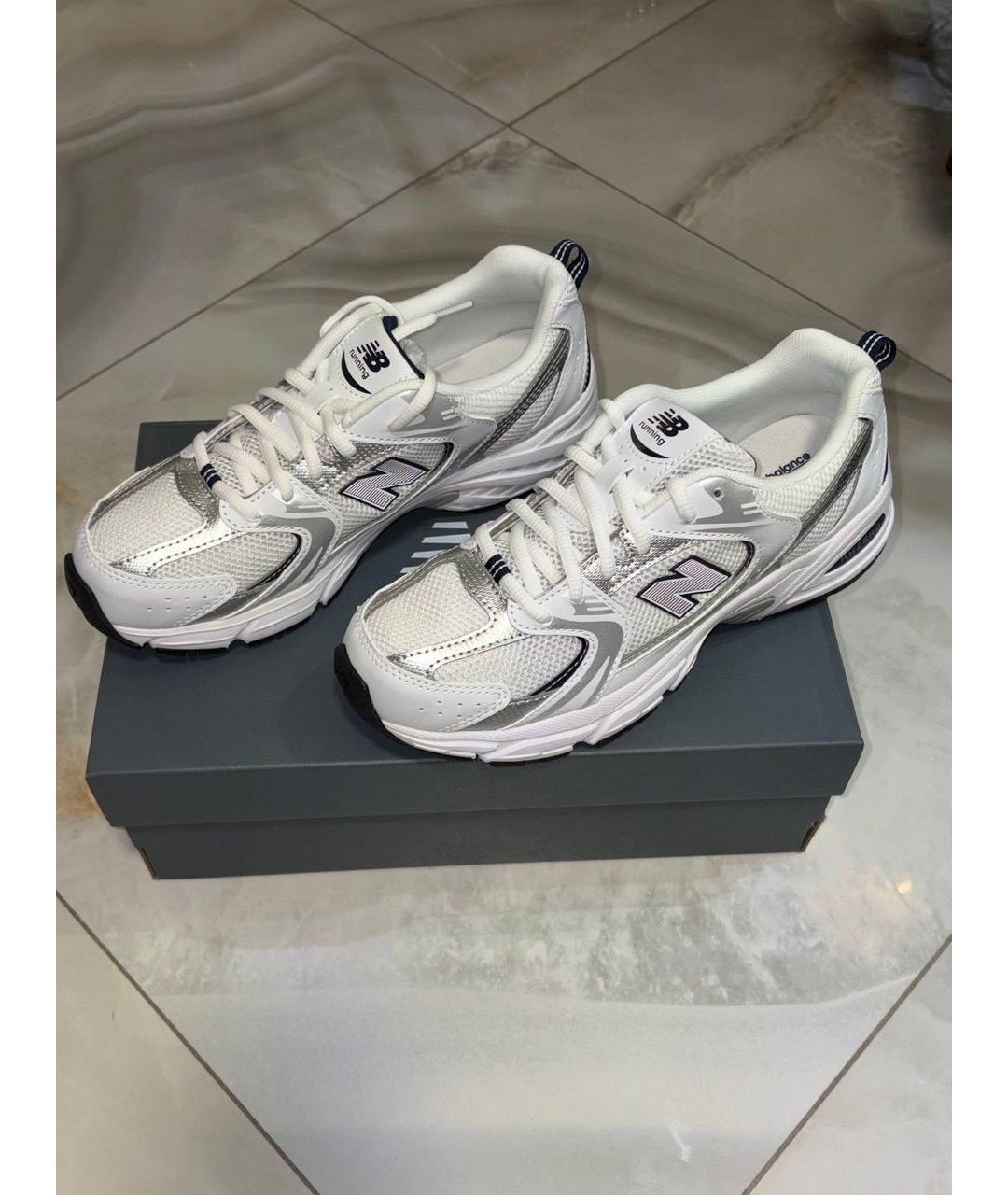 NEW BALANCE Белые кожаные кроссовки, фото 2
