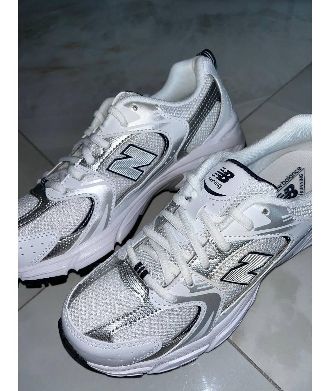 NEW BALANCE Белые кожаные кроссовки, фото 5