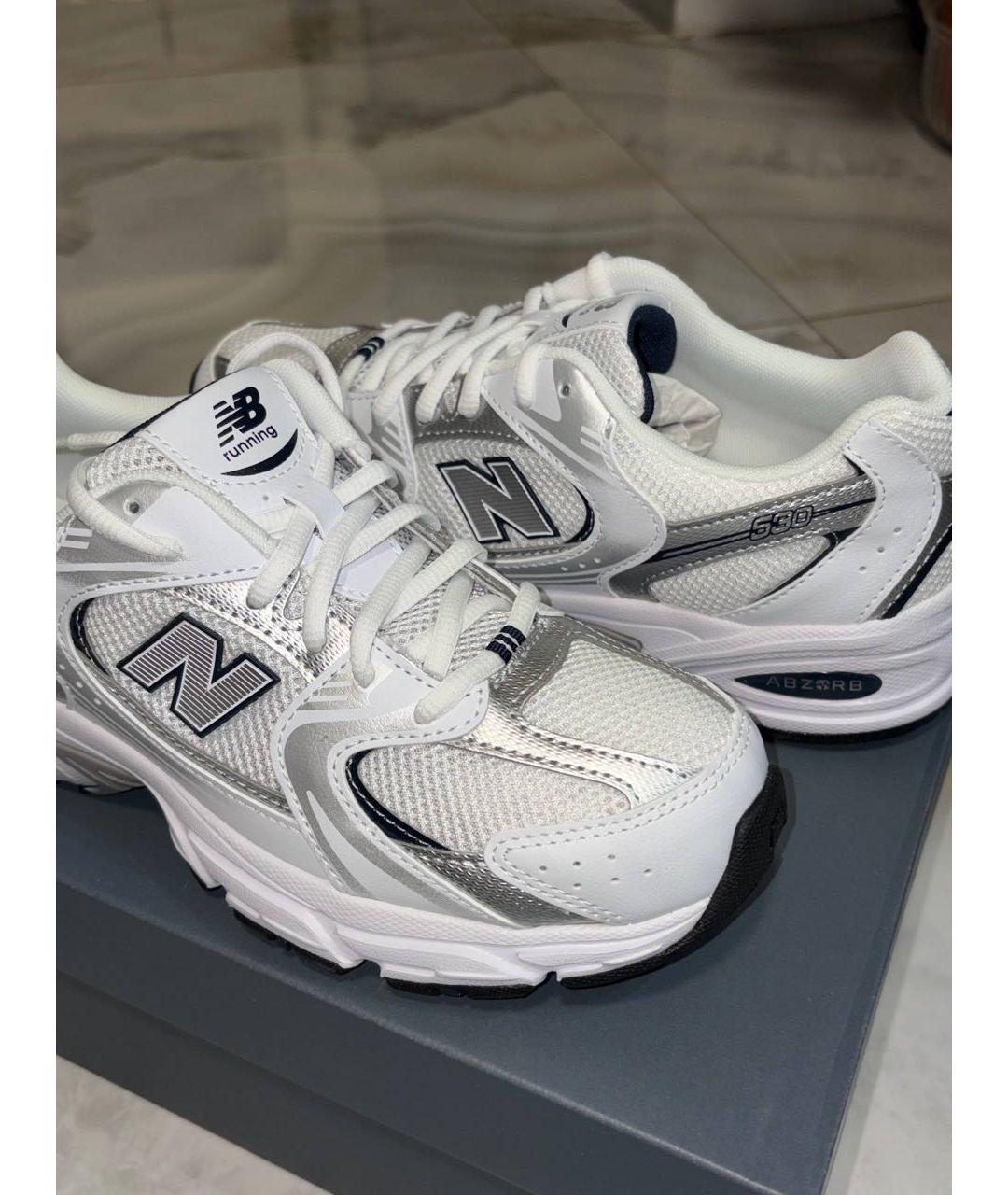 NEW BALANCE Белые кожаные кроссовки, фото 3