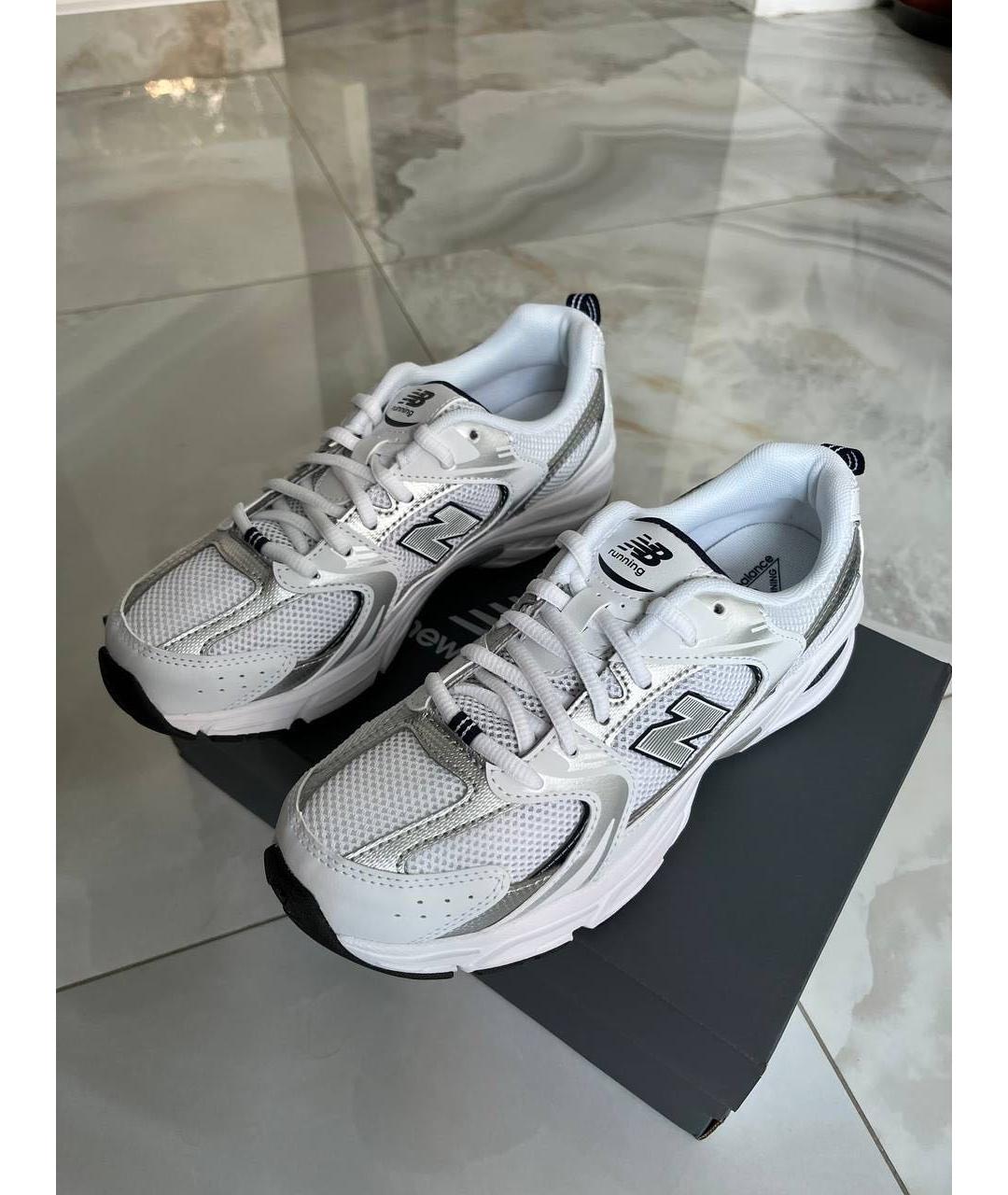 NEW BALANCE Белые кожаные кроссовки, фото 4