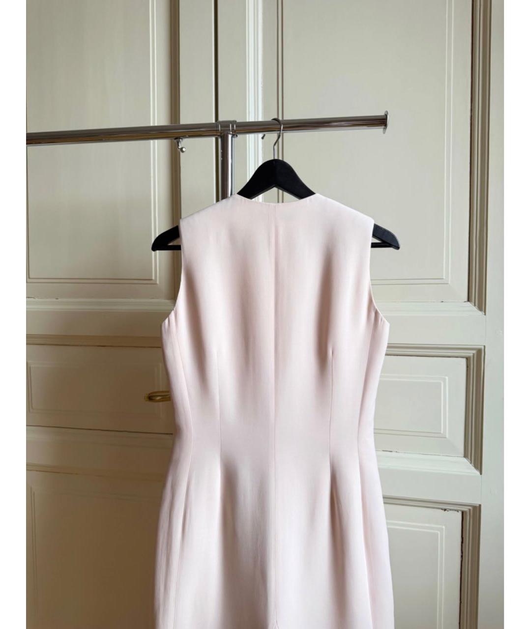 CHRISTIAN DIOR Розовое шелковое коктейльное платье, фото 5