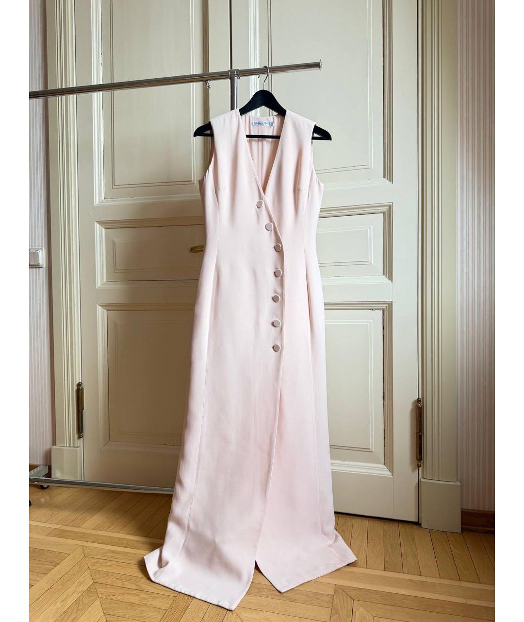 CHRISTIAN DIOR Розовое шелковое коктейльное платье, фото 6