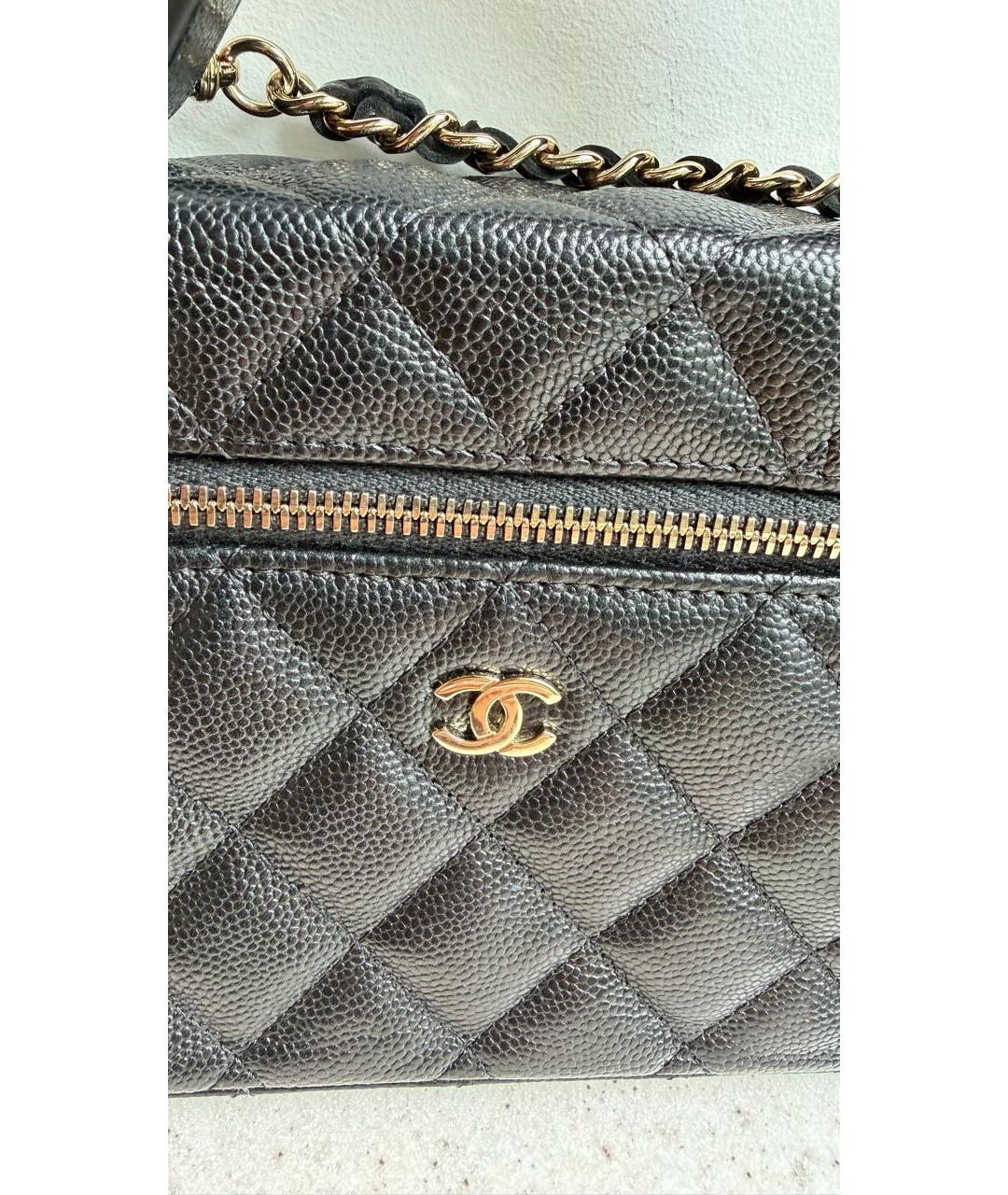 CHANEL Черная кожаная сумка через плечо, фото 6