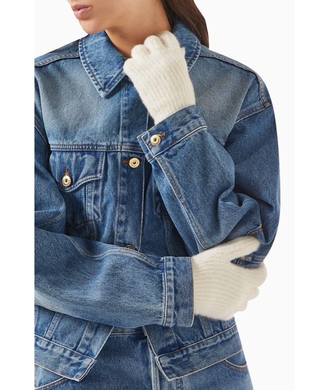JACQUEMUS Бежевые шерстяные перчатки, фото 5
