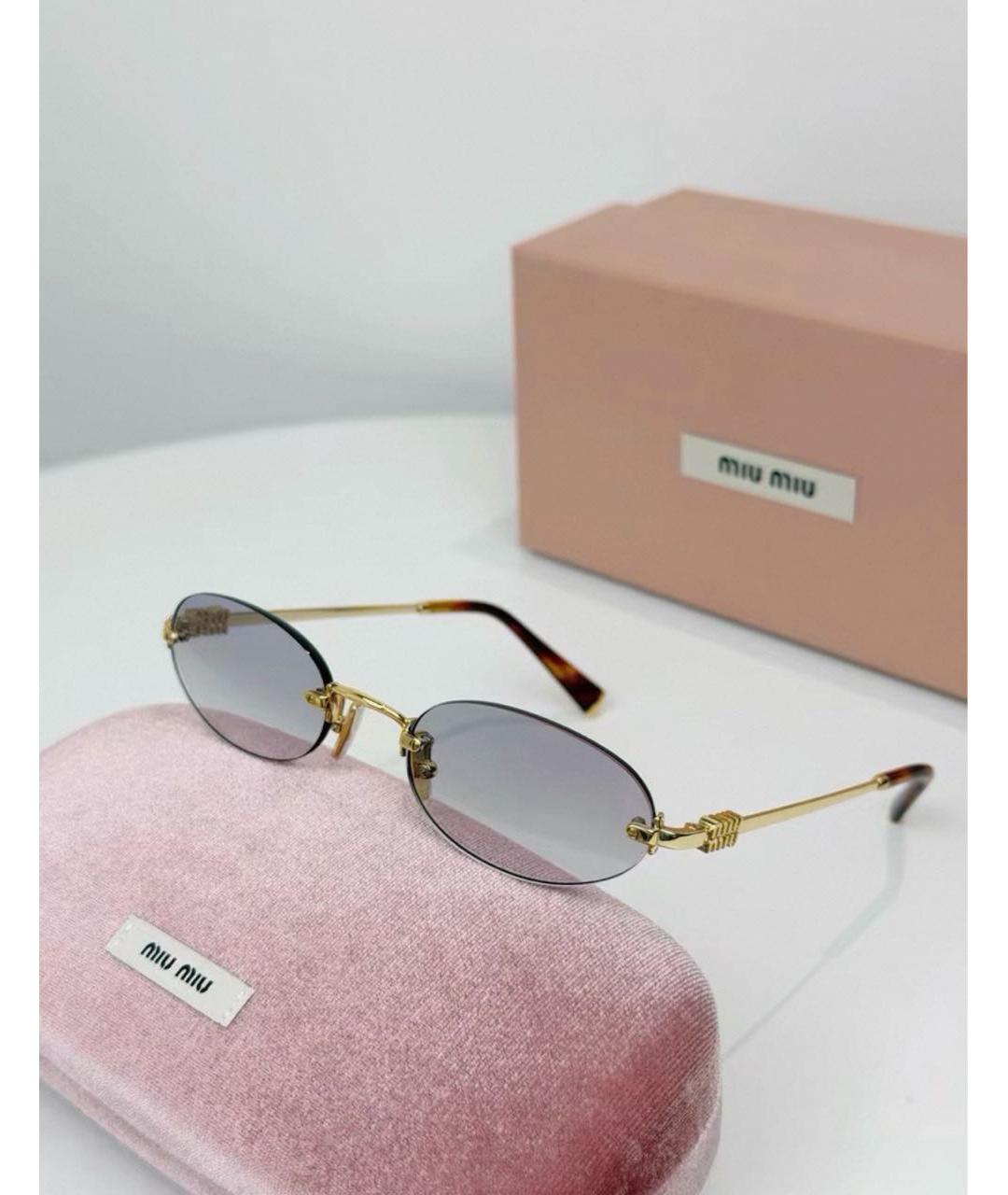 MIU MIU Мульти металлические солнцезащитные очки, фото 3