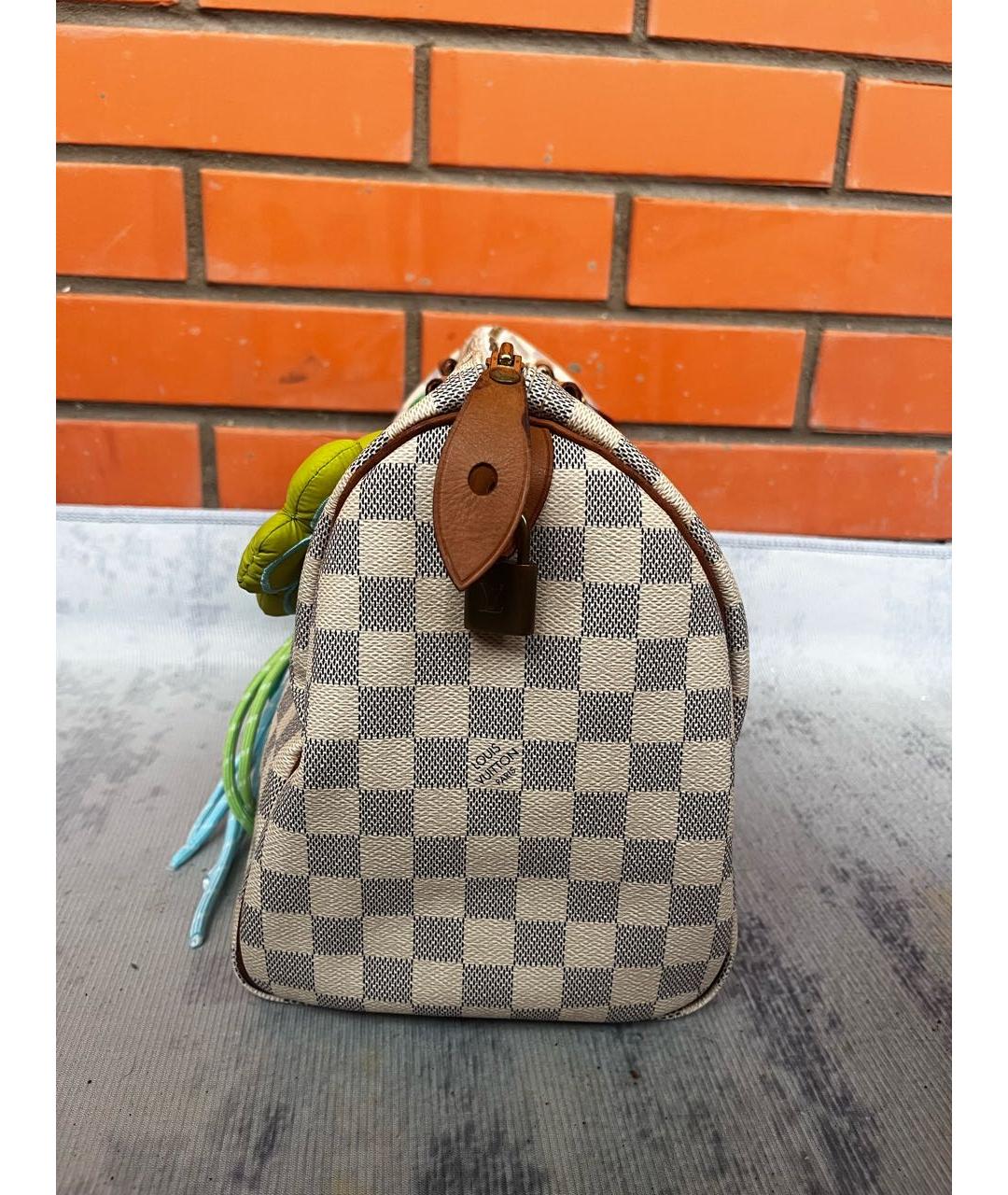 LOUIS VUITTON Белая сумка с короткими ручками, фото 4