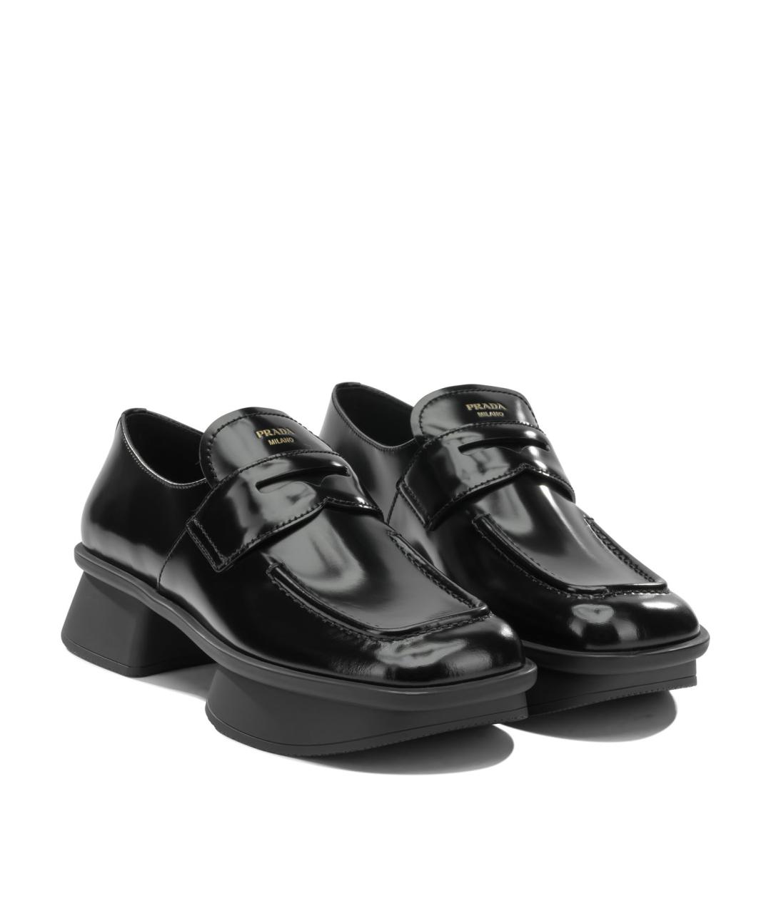 PRADA Черные кожаные лоферы, фото 2