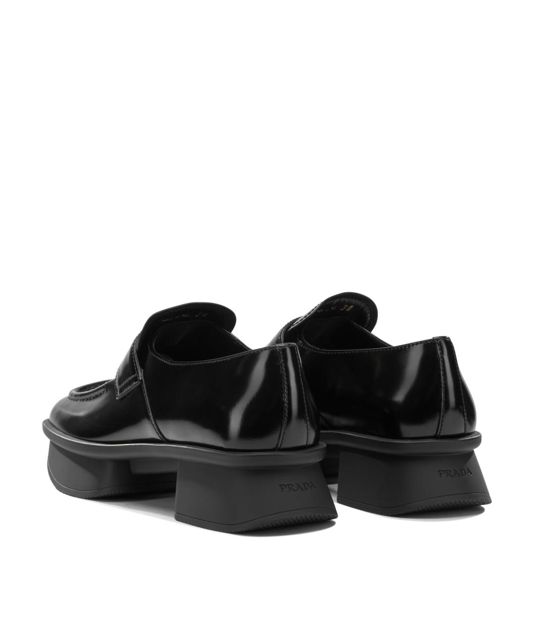 PRADA Черные кожаные лоферы, фото 4