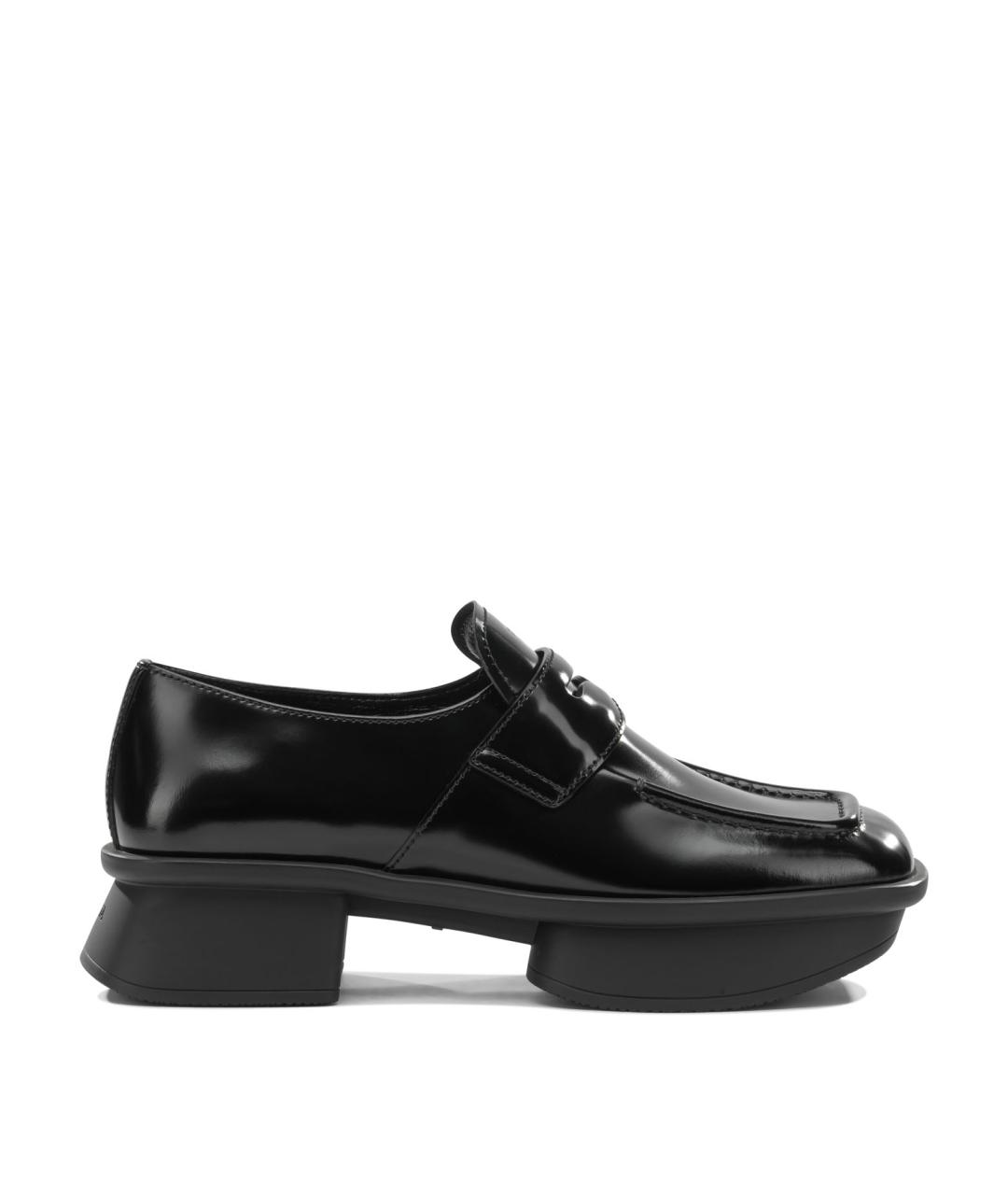 PRADA Черные кожаные лоферы, фото 1