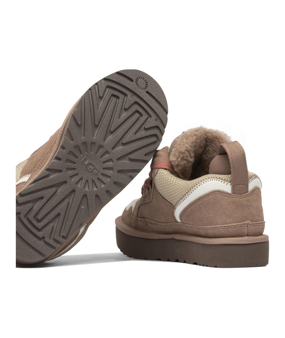 UGG Коричневые кожаные кроссовки, фото 5
