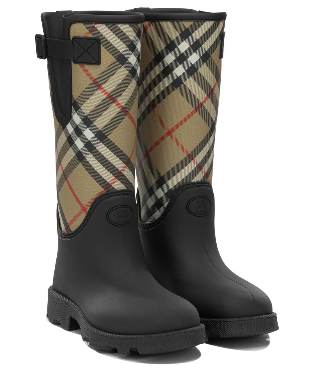 BURBERRY Черные резиновые сапоги, фото 2