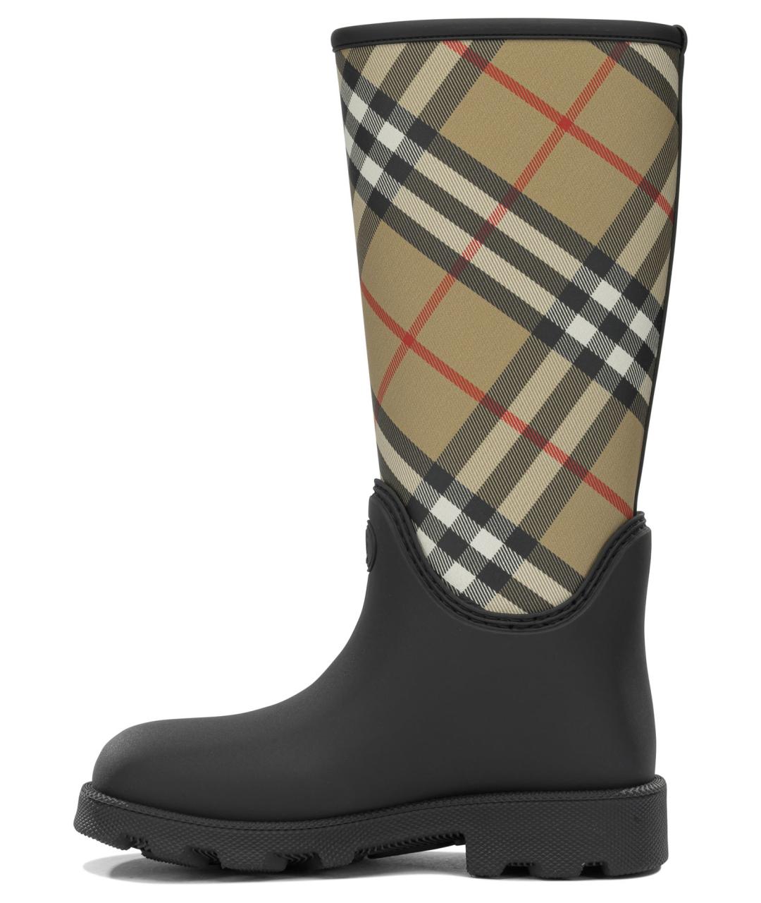BURBERRY Черные резиновые сапоги, фото 3