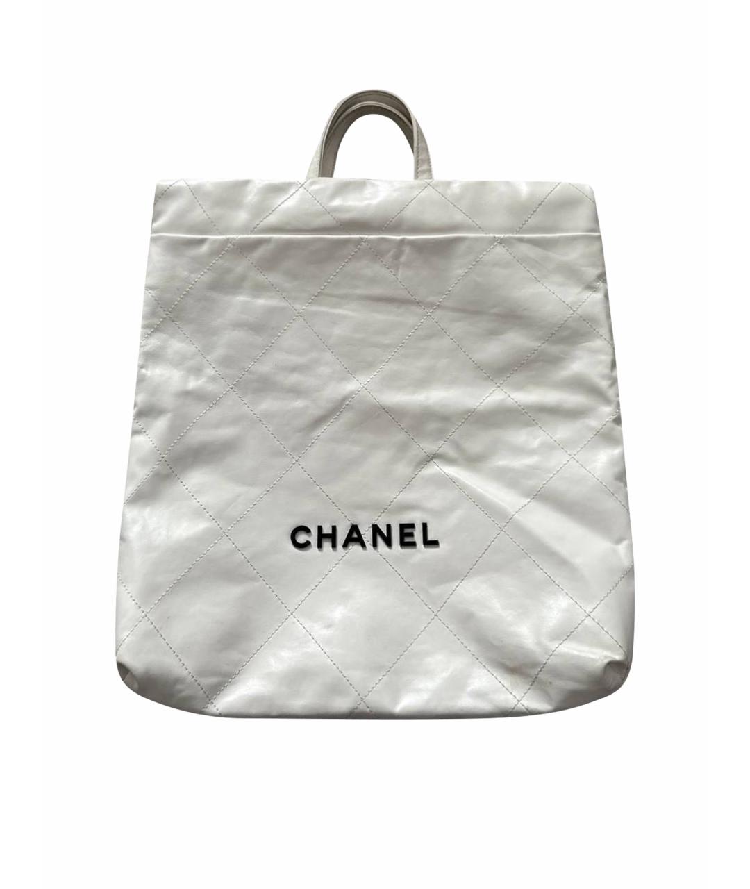 CHANEL Белый кожаный рюкзак, фото 8