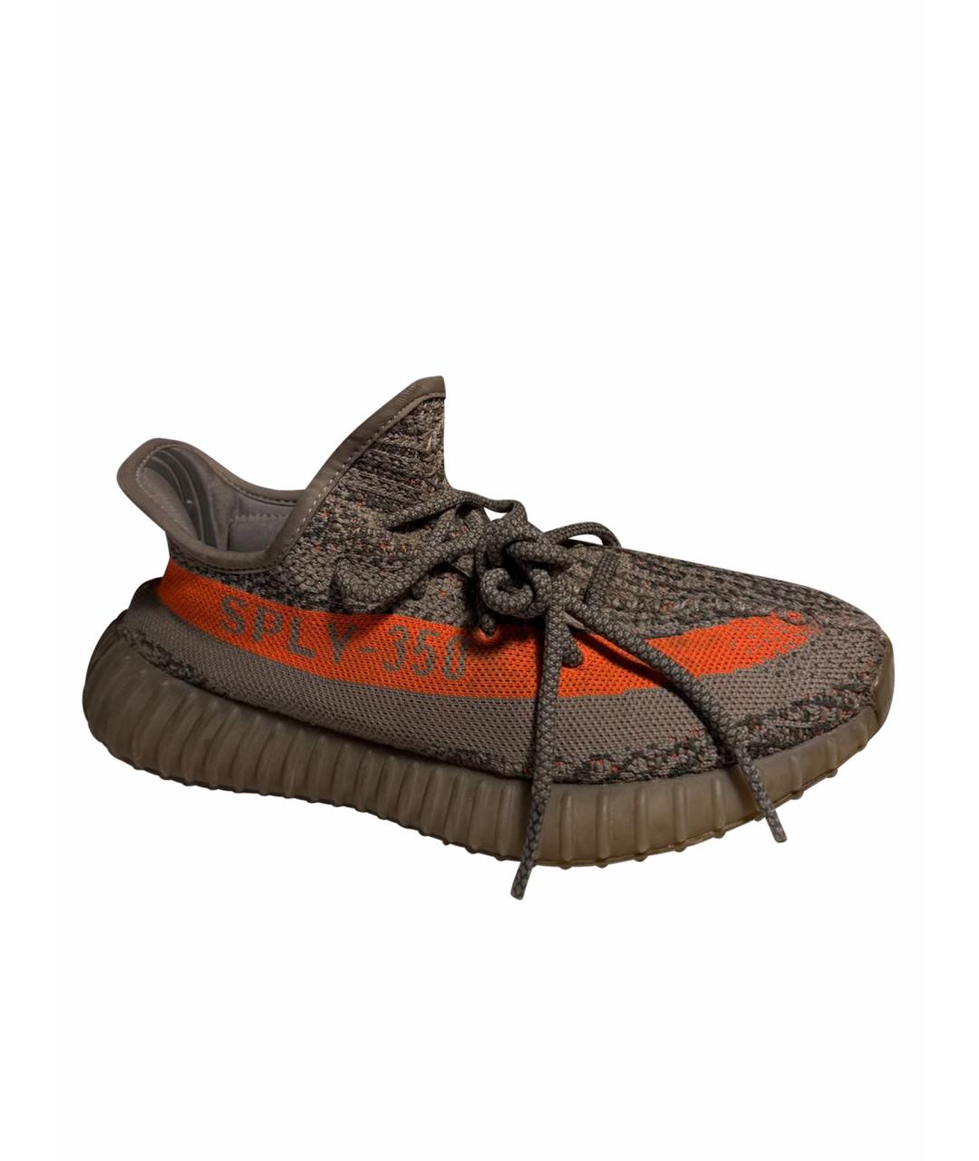 ADIDAS YEEZY Серые текстильные кроссовки, фото 1