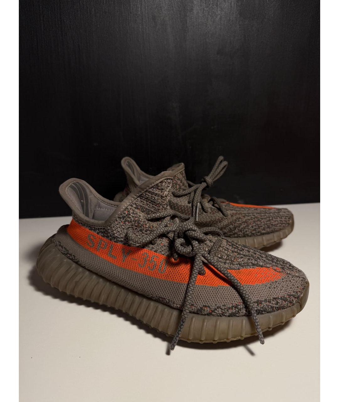 ADIDAS YEEZY Серые текстильные кроссовки, фото 7