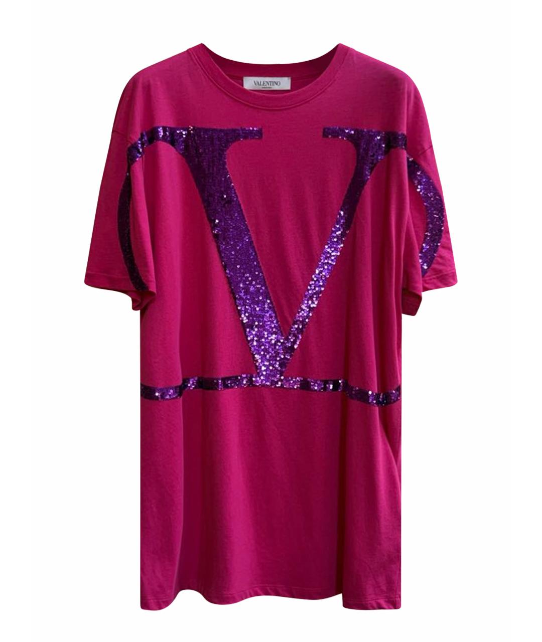 VALENTINO Фуксия футболка, фото 6