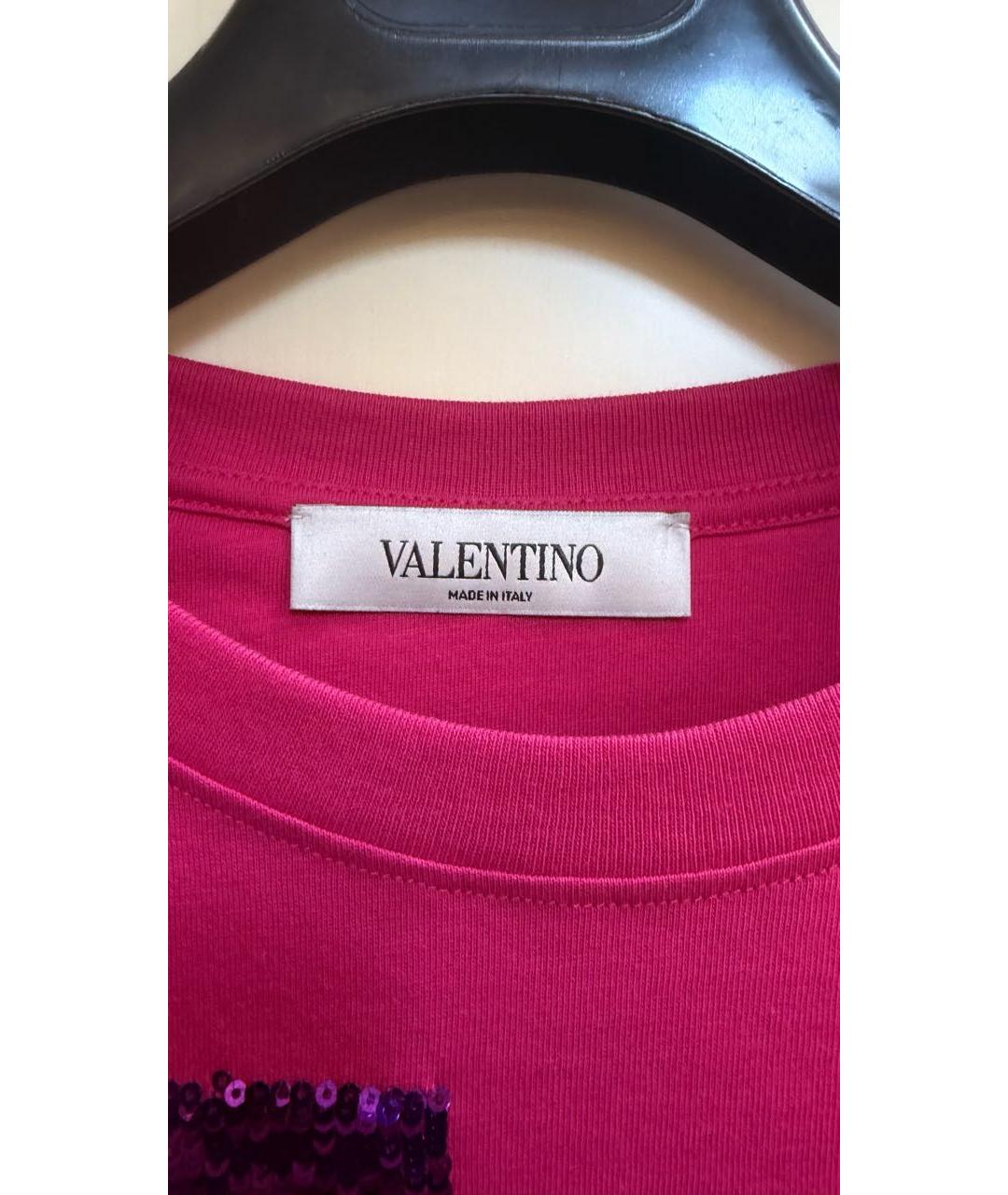 VALENTINO Фуксия футболка, фото 4
