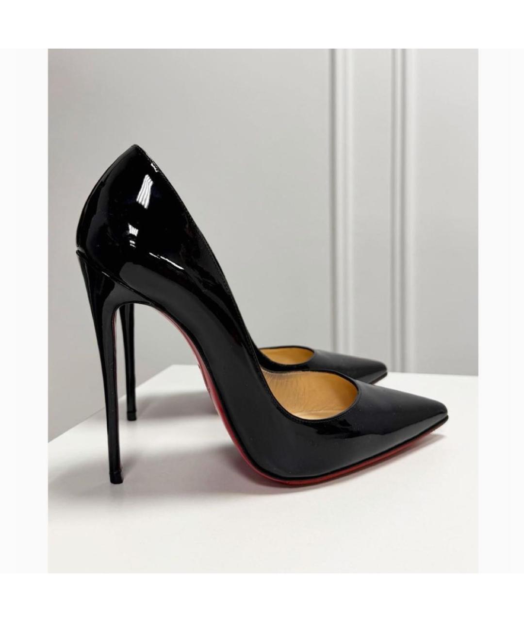 CHRISTIAN LOUBOUTIN Черные туфли из лакированной кожи, фото 2
