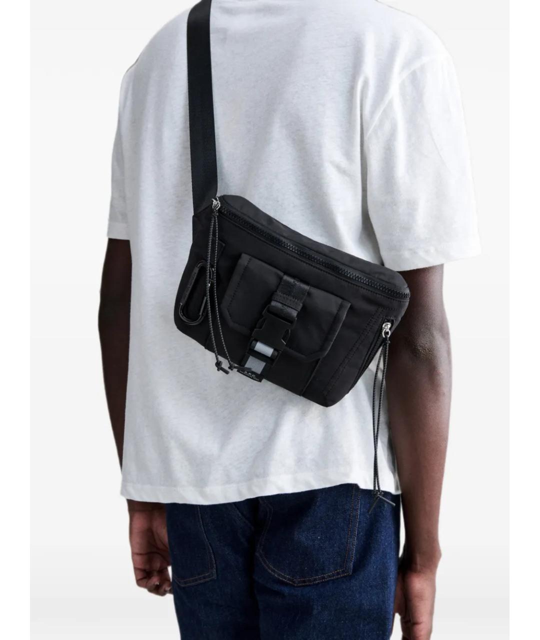 A.P.C. Черная нейлоновая сумка через плечо, фото 2