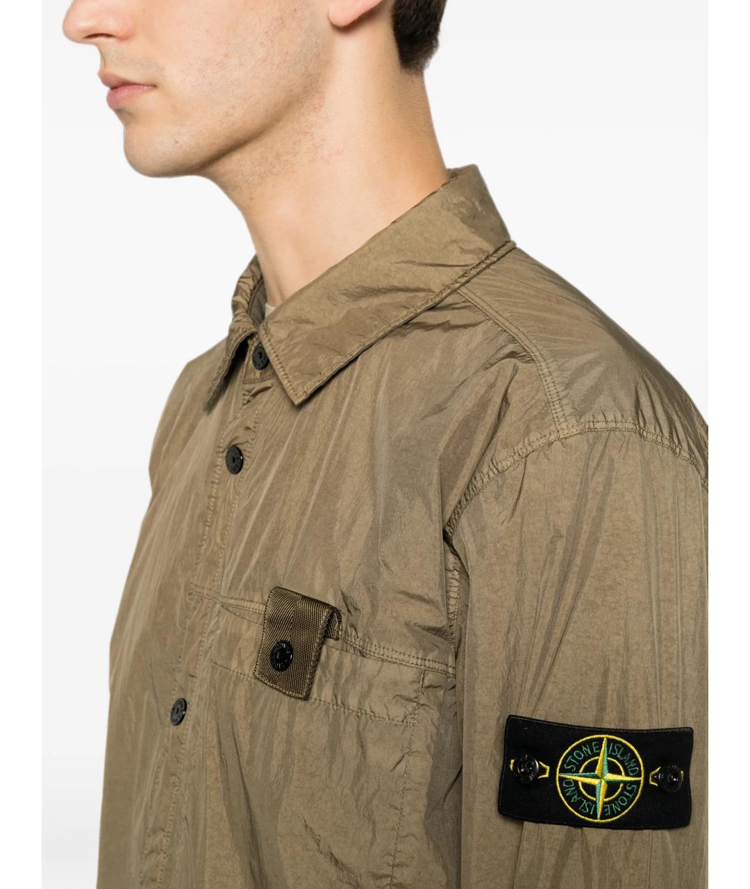 STONE ISLAND Зеленая полиамидовая куртка, фото 5